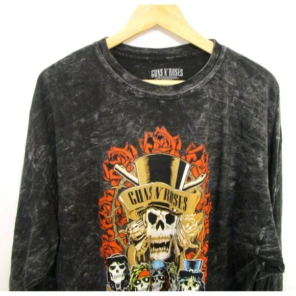 Guns N' Roses Long Sleeve Men X-Large Graphic Gray T-Shirt - 100% Cotton NWOT - Picture 4 of 15